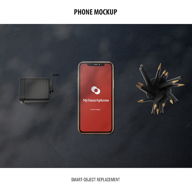 Free PSD | Phone screen mockup