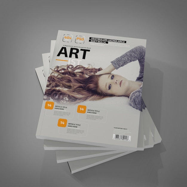 Download Photo-realistic magazine mockup | Premium PSD File