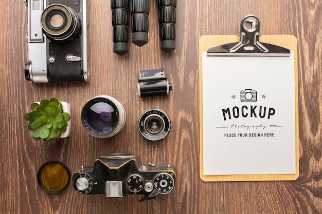 Download Workshop fotografico con appunti mock-up | PSD Gratis