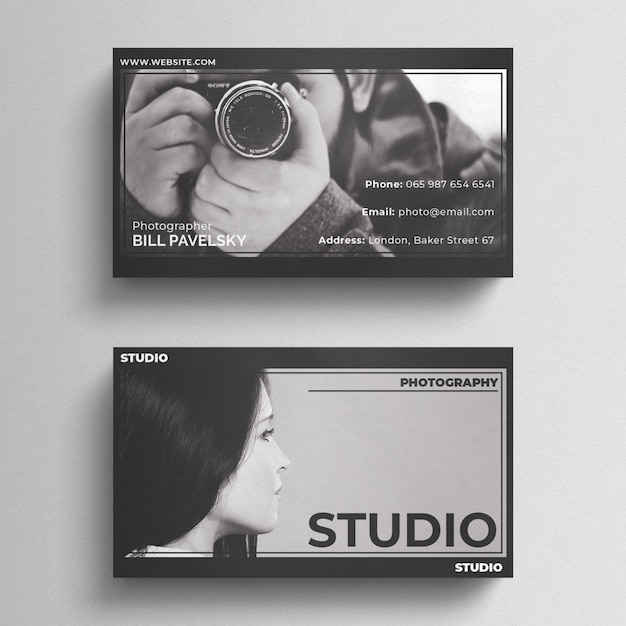 photography business card templates psd free download