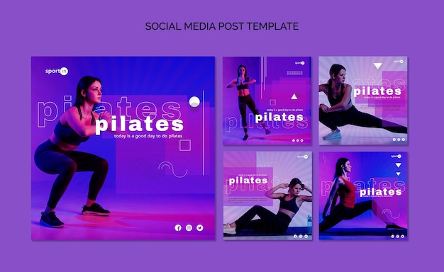 Free Psd Pilates Training Social Media Post Template