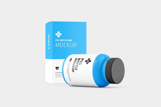 Download Premium PSD | Pill bottle mockup