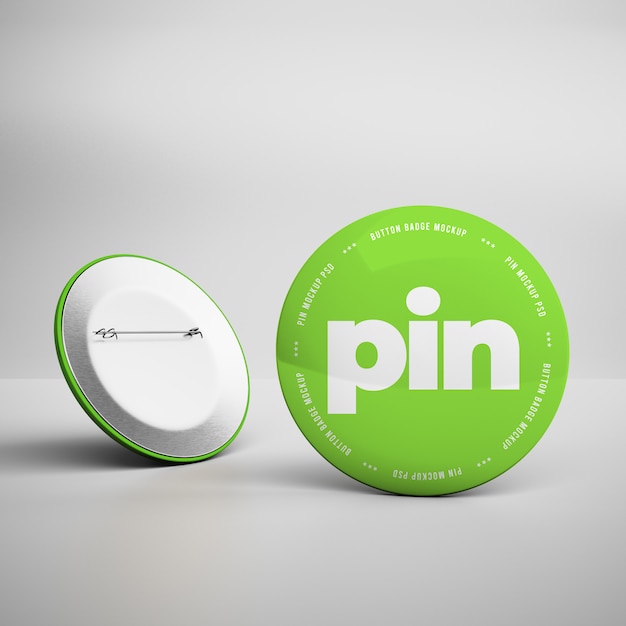 Download Premium PSD | Pin mockup