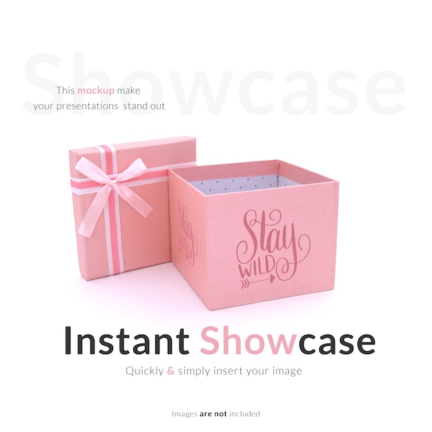 Download Pink gift box mock up PSD file | Free Download