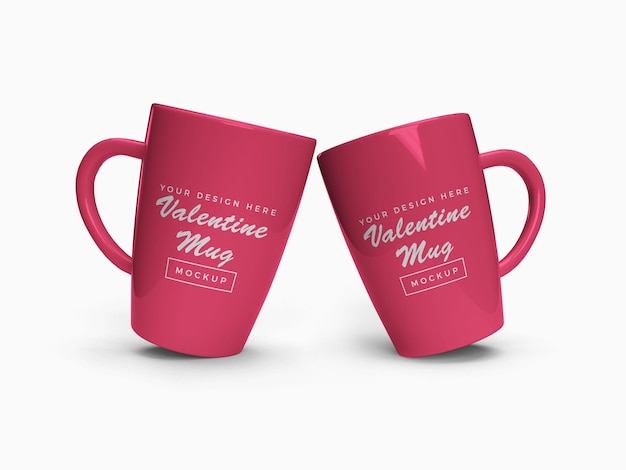 Premium PSD | Pink mug mockup isolated