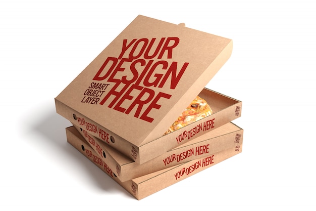 Pizza box mock up isolated Premium Psd