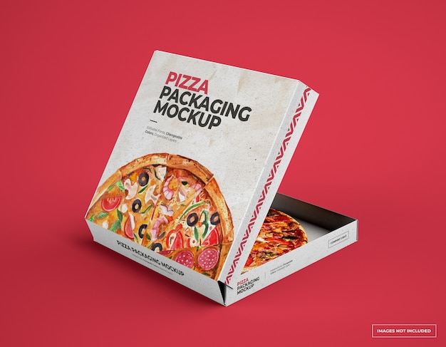 Download Premium PSD | Pizza box mockup with changeable color
