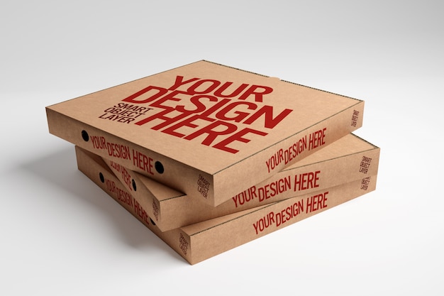 Download Pizza boxes mockup PSD file | Premium Download