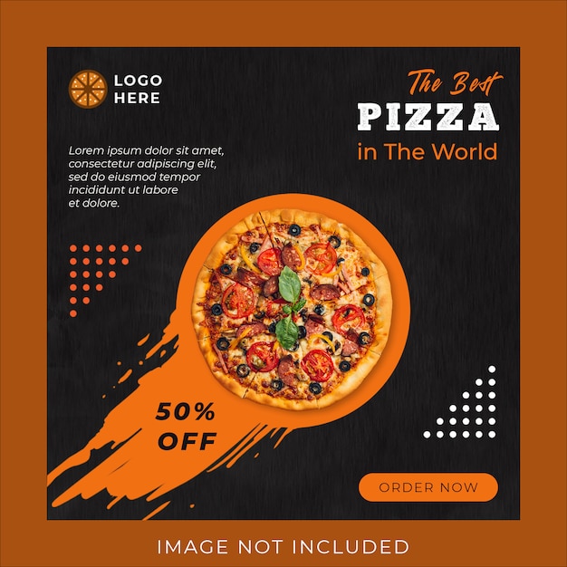 Premium Psd Pizza Food Menu Promotion Social Media Instagram Post Banner Template