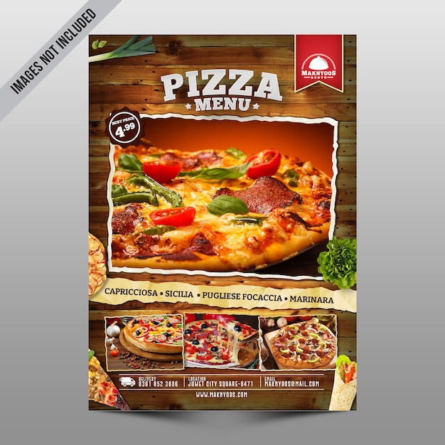 Pizza menu flyer Premium Psd