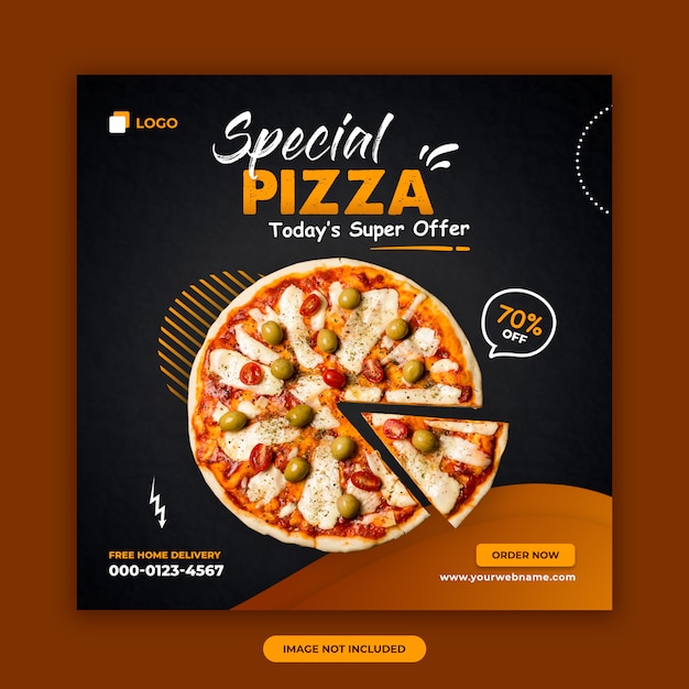 Premium Psd Pizza Sale Social Media Post Banner Design Template