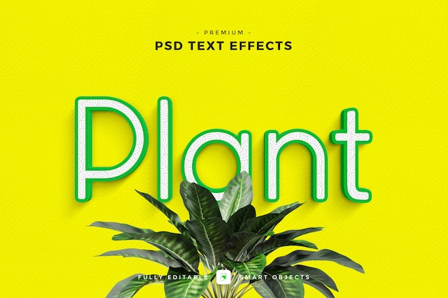 Download Plant text effect mockup PSD file | Premium Download