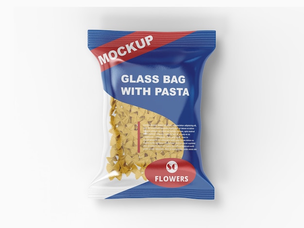 Download Premium Psd Plastic Bag With Pasta Mockup