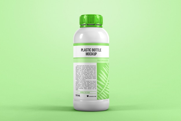 Download Plastic bottle front view mockup PSD file | Premium Download