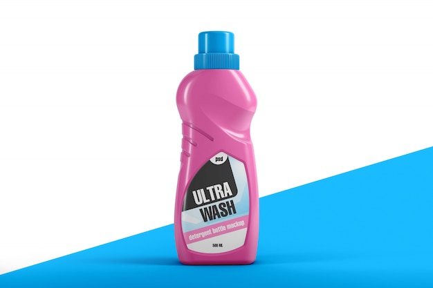 Download Premium PSD | Plastic bottle for liquid detergent mockup