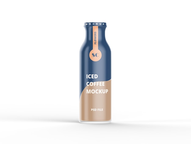 Download Plastic bottle w/ cold brew coffee mockup | Premium PSD File