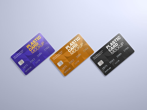 Download Premium PSD | Plastic card mockup with editable background color