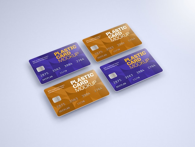 Download Premium PSD | Plastic card mockup with editable background color