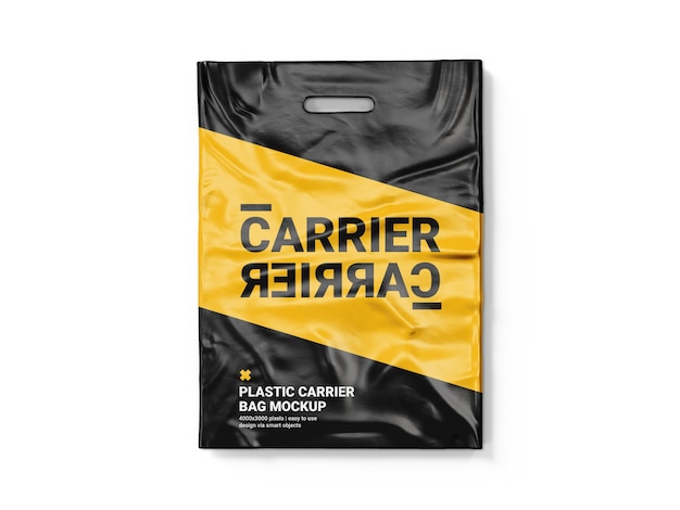 Download Premium PSD | Plastic carrier bag mockup template