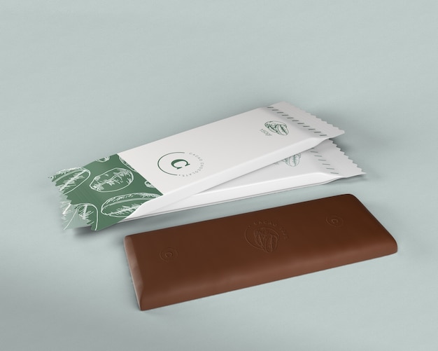 Download Free Psd Plastic Chocolate Bar Wrapping Mock Up
