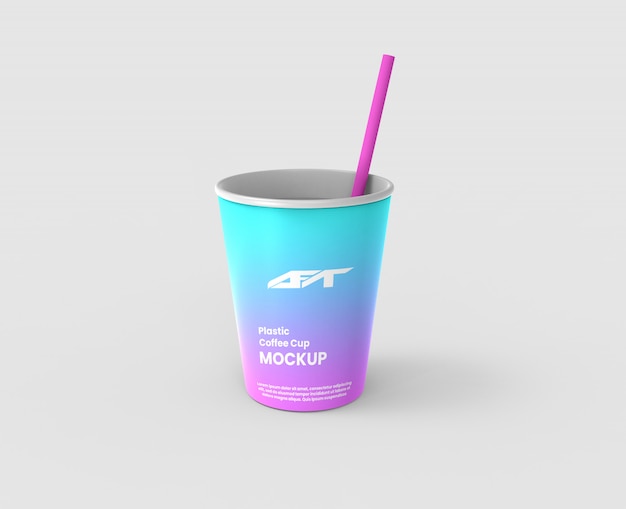 Download Plastic coffee cup mockup | Premium PSD File