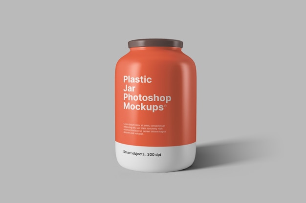 Download Premium PSD | Plastic jar mockup