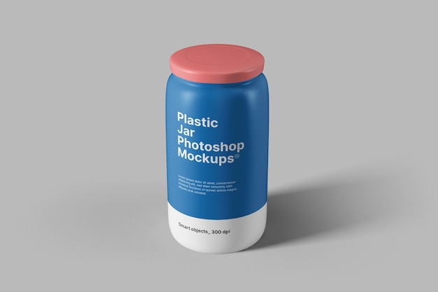 Download Premium PSD | Plastic jar mockup