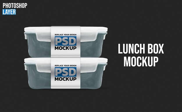 Download Plastic lunch boxes mockup | Premium PSD File