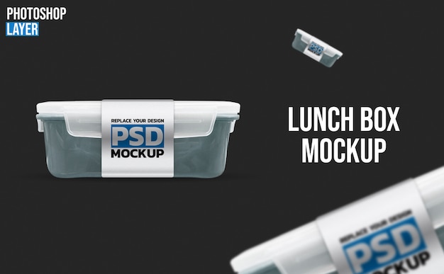 Download Plastic lunch boxes mockup | Premium PSD File