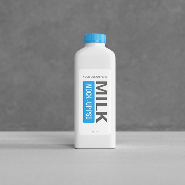 Download Premium Psd Plastic Milk Bottle Mock Up