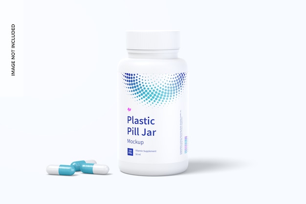 Download Premium PSD | Plastic pill jar mockup