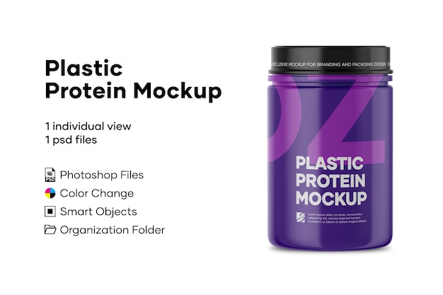 Download Plastic protein mockup | Premium PSD File