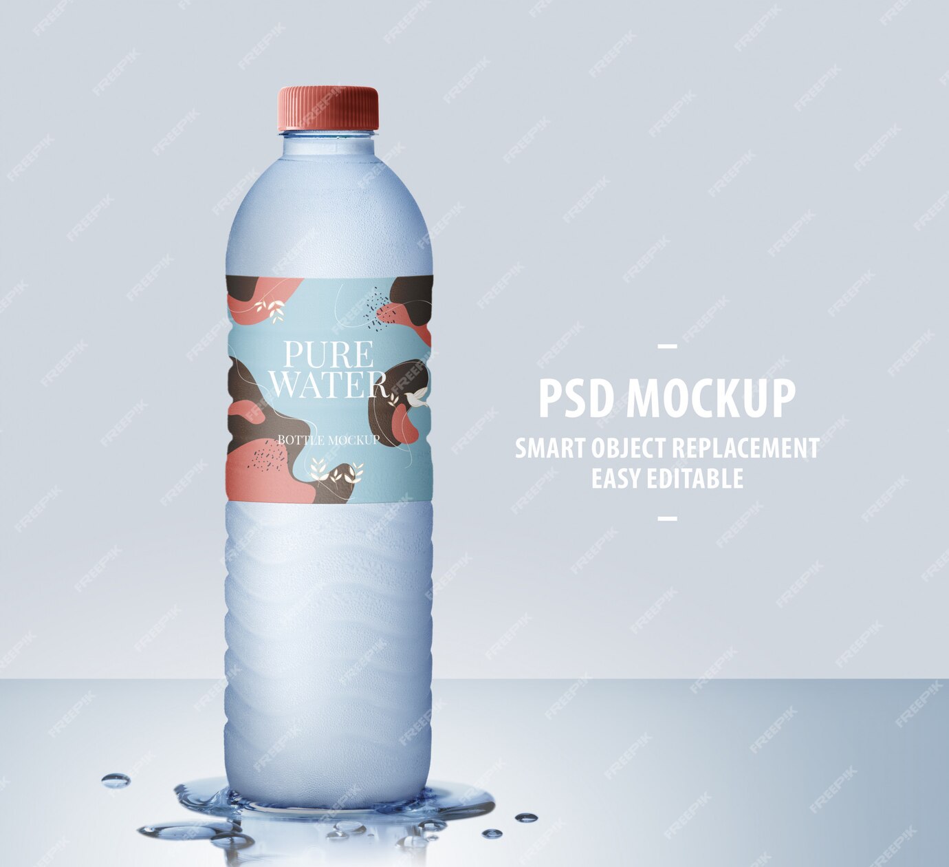 Premium PSD | Plastic Pure Water Bottle Mockup Template