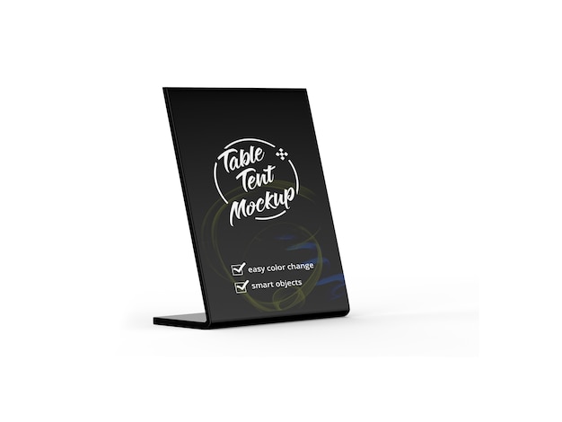 Download Premium PSD | Plastic table tent mockup