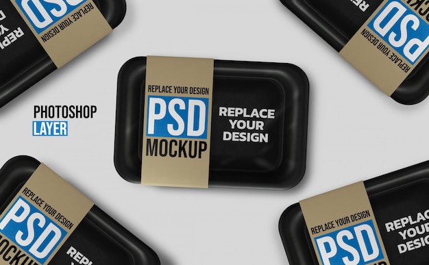 Download Premium PSD | Plastic tray vacuum food mockup