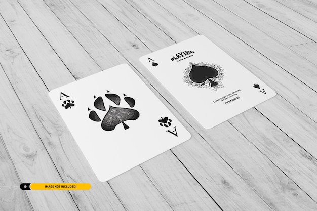 Download Premium PSD | Playing card mockup