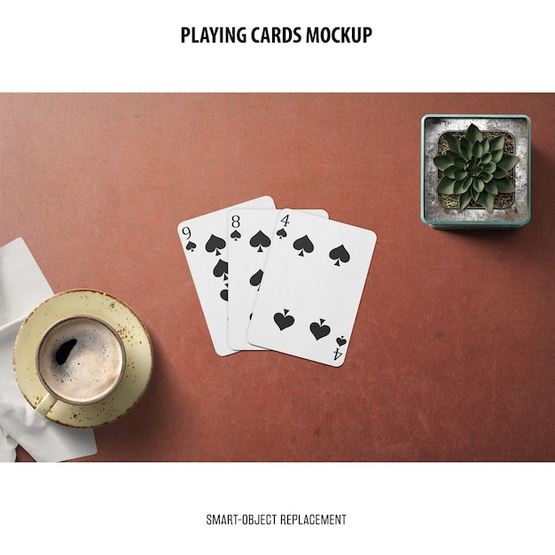 Playing cards mockup PSD file | Free Download