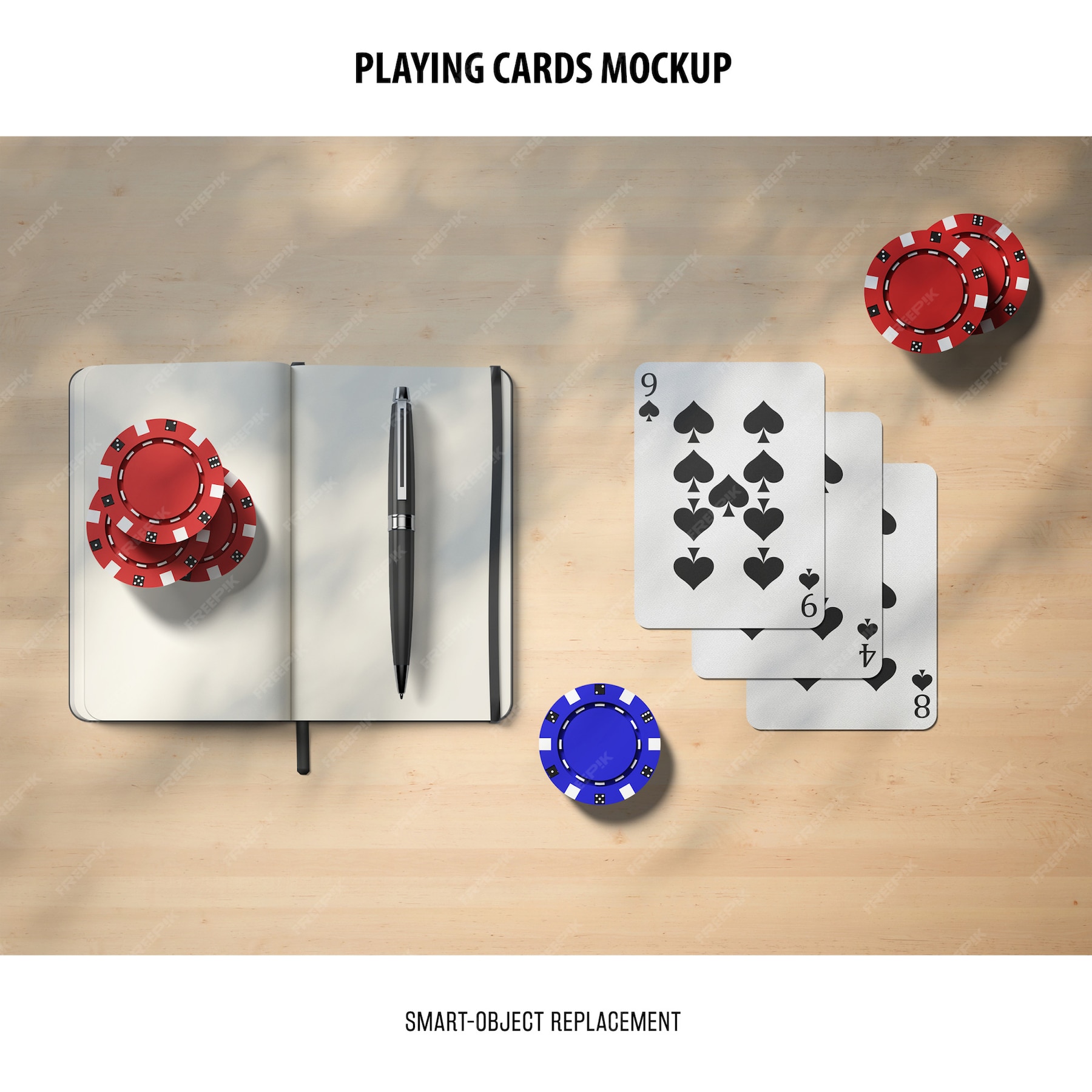 Free PSD | Playing cards mockup