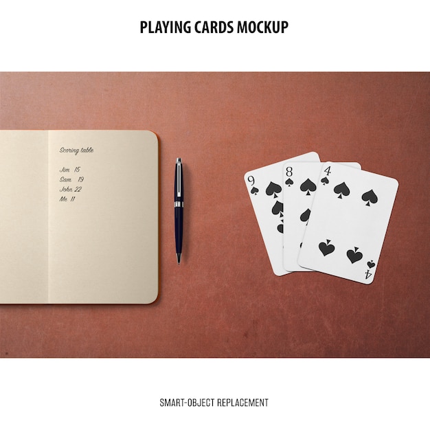 Download Free PSD | Playing cards mockup