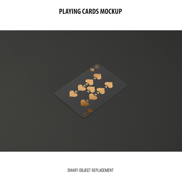 Download Free PSD | Playing cards with golden foil mockup