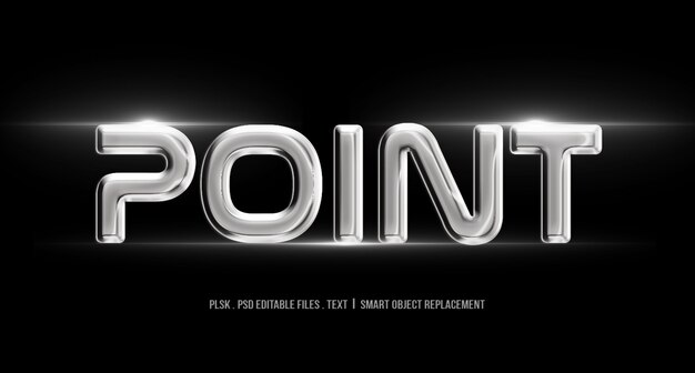 Download Point 3d text style mockup | Premium PSD File