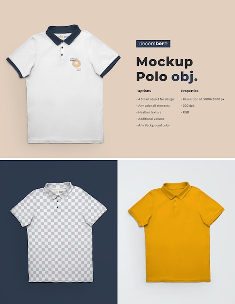 Download Premium PSD | Polo t-shirt mockups