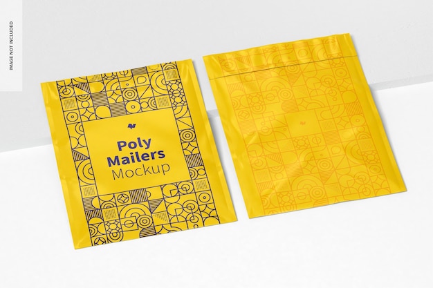 Download Premium Psd Poly Mailers Mockup Perspective View