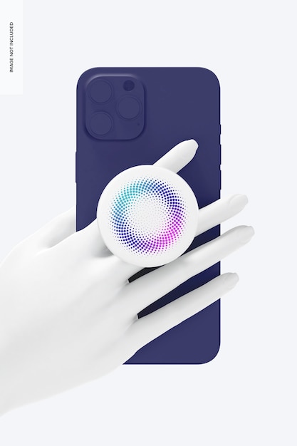 Download Premium Psd Popsocket Mockup With Phone Front View