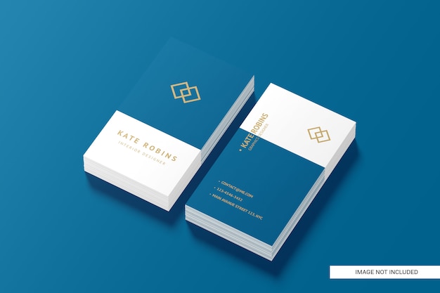 Premium PSD | Portrait business card mockup