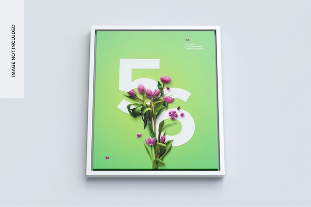 Download Premium PSD | Portrait canvas mockup in floater frame ...