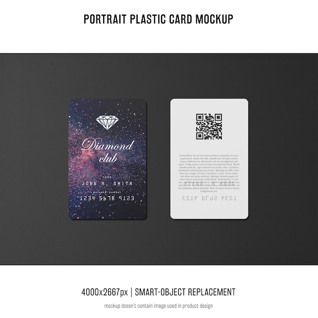 Download Portrait plastic card mockup | Free PSD File