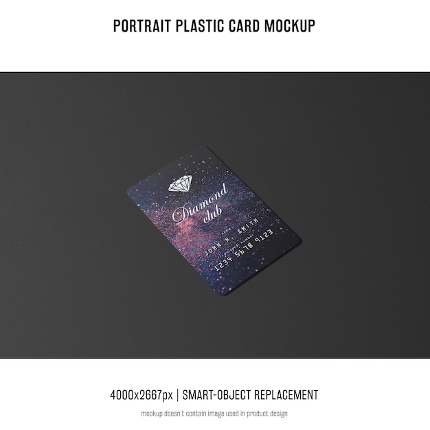 Portrait plastic card mockup | Free PSD File