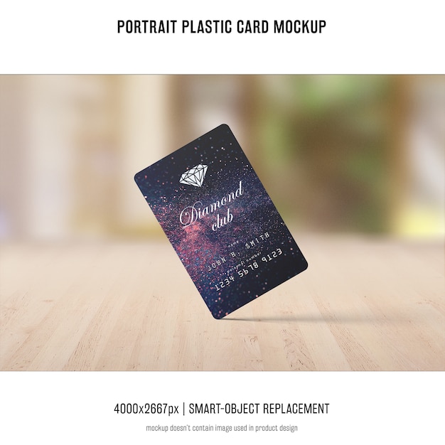 Download Portrait plastic card mockup | Free PSD File