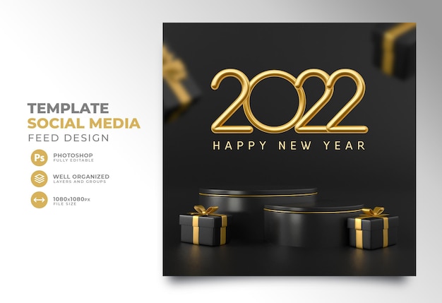 new year post design freepik